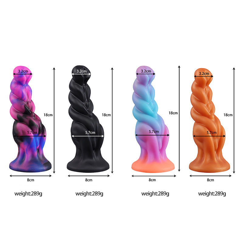 ANAL DILDO 7 INCH KNOTTED COLORFUL