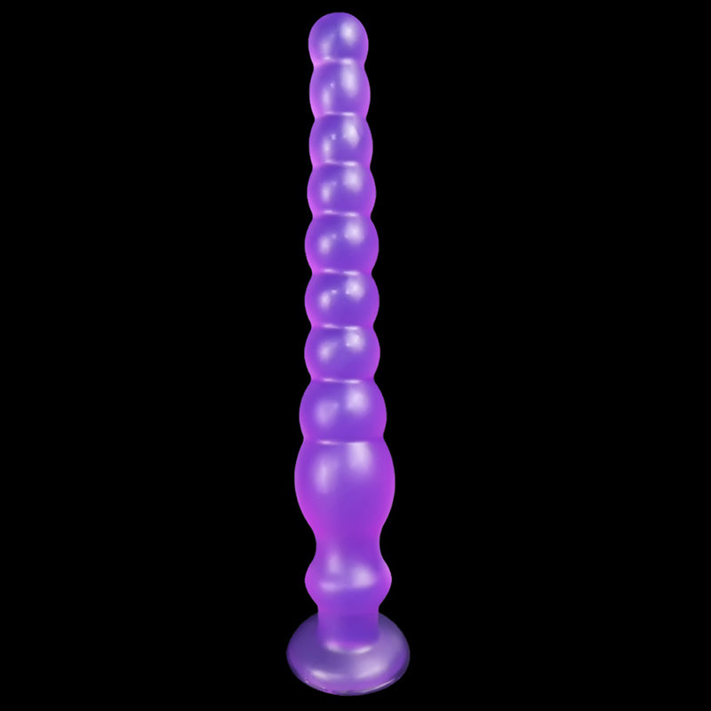 ANAL DILDO KNOTTED 12 INCH TRANSPARENT