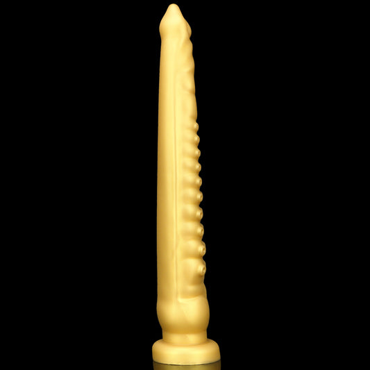 HUGE ANAL DILDO SUCKERS SILICONE LONG 23 INCH GOLD FOR MEN SOFT