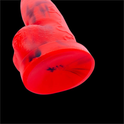 DILDO RÉALISTE EN SILICONE 9 POUCES ROUGE