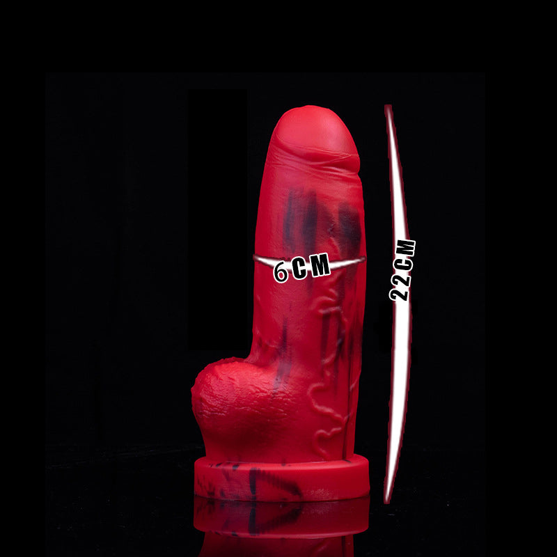 DILDO RÉALISTE EN SILICONE 9 POUCES ROUGE