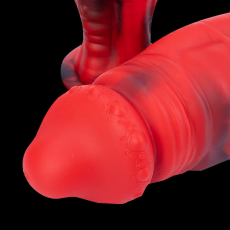 REALISTIC DILDO HUGE SILICONE 11 INCH RED