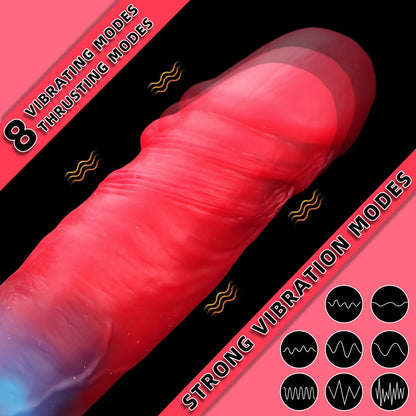 REALISTIC DILDO VIBRATING SILICONE 9 INCH