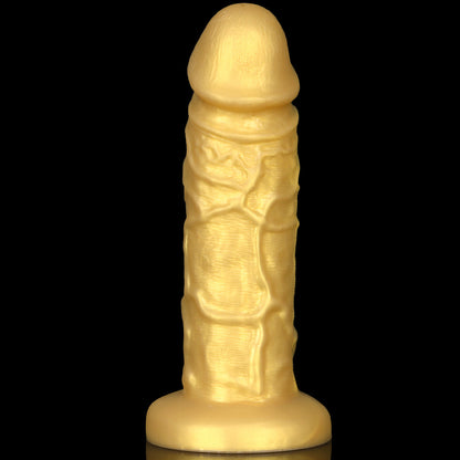 REALISTIC DILDO GIANT SILICONE 10 INCH GOLD