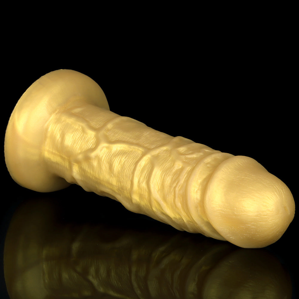 REALISTIC DILDO GIANT SILICONE 10 INCH GOLD