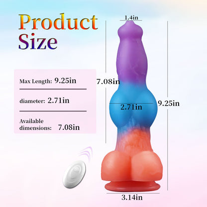 DILDO SQUIRTING POUR CHIEN EN SILICONE 7 POUCES LUMINEUX