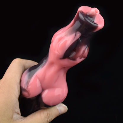 SQUIRTING DILDO DOG KNOTTED 8 INCH PINK K2