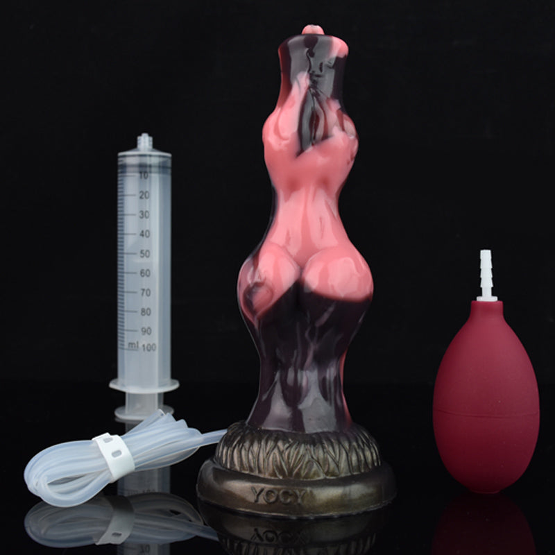 DILDO SQUIRTING CHIEN NOUÉ 8 POUCES ROSE K2