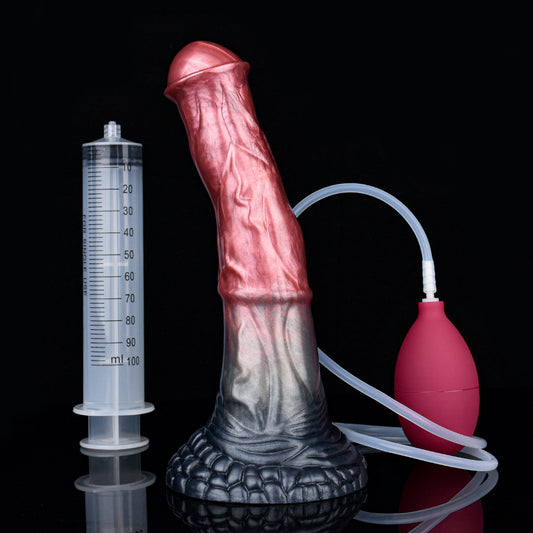 DILDO RÉALISTE À ÉJACULATION EN SILICONE DE 20 CM