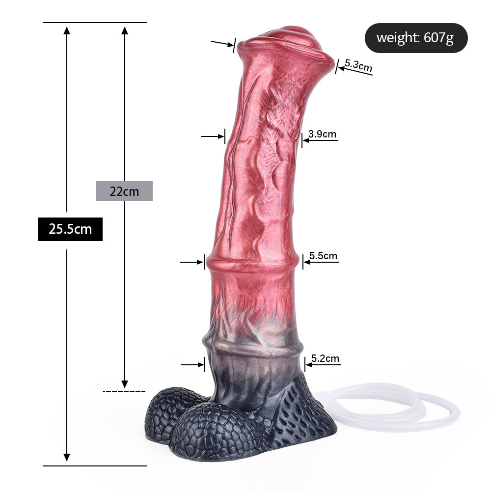 SQUIRTING DILDO ANAL HORSE 10 INCH SILICONE PINK