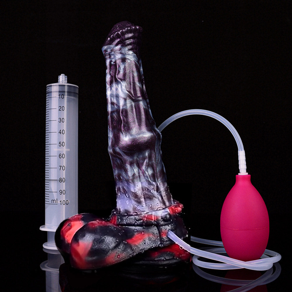 SQUIRTING DILDO ANAL REALISTIC SILICONE 9 INCH