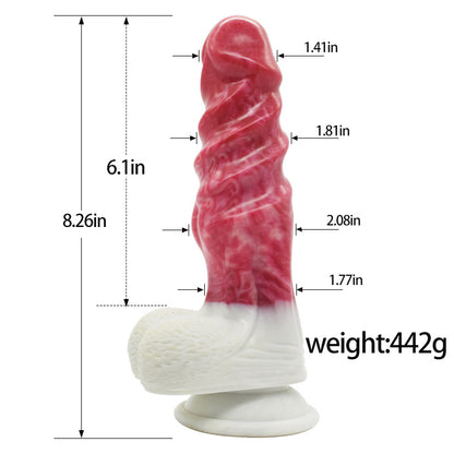 SQUIRTING DILDO MONSTER 8 INCH RED