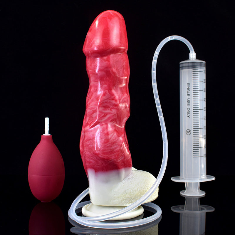 SQUIRTING DILDO MONSTER 9 INCH RED