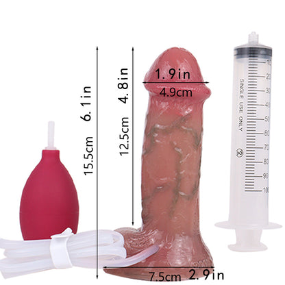 DILDO SQUIRTING RÉALISTE 6 POUCES SILICONE P2