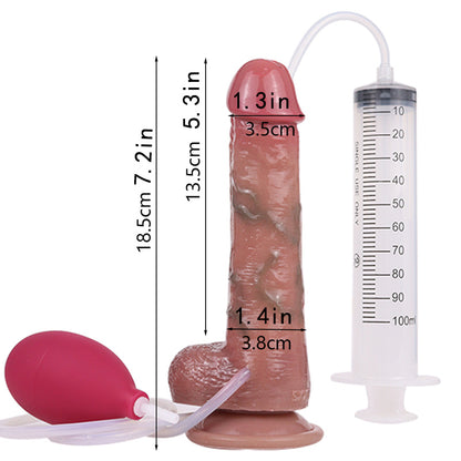 SQUIRTING DILDO ANAL REALISTIC 7 INCH SILICONE P3