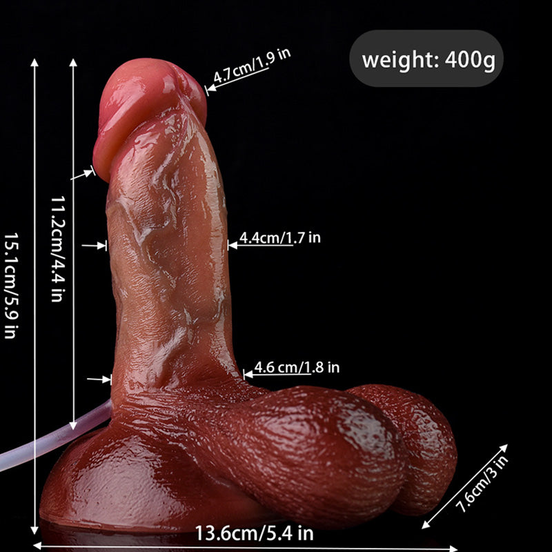 SQUIRTING DILDO REALISTIC 9 INCH SILICONE P4