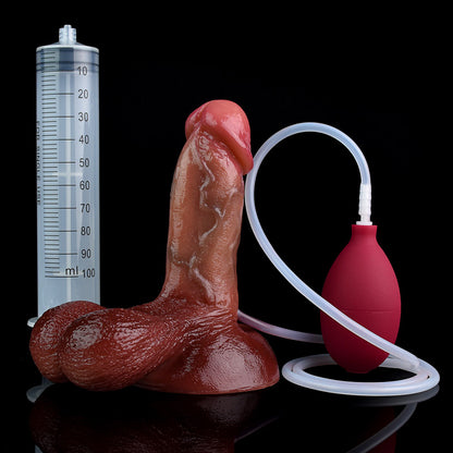 SQUIRTING DILDO REALISTIC 9 INCH SILICONE P4