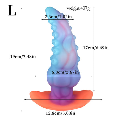 Gode ​​anal en silicone à tentacules de 15 cm (6 po) en forme de pieuvre