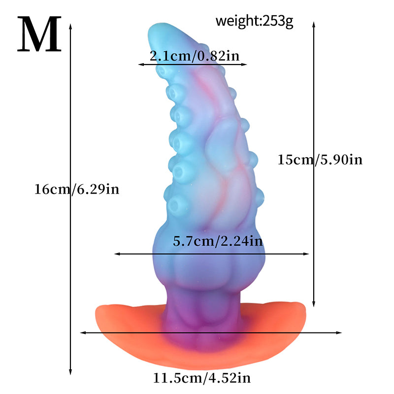 Gode ​​anal en silicone à tentacules de 15 cm (6 po) en forme de pieuvre