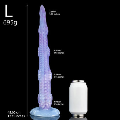 TENTACLE DILDO HUGE SILICONE 21 INCH PURPLE