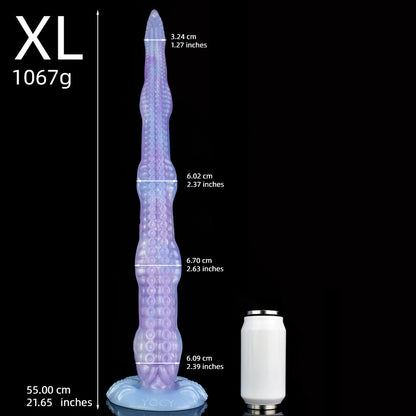 TENTACLE DILDO HUGE SILICONE 21 INCH PURPLE