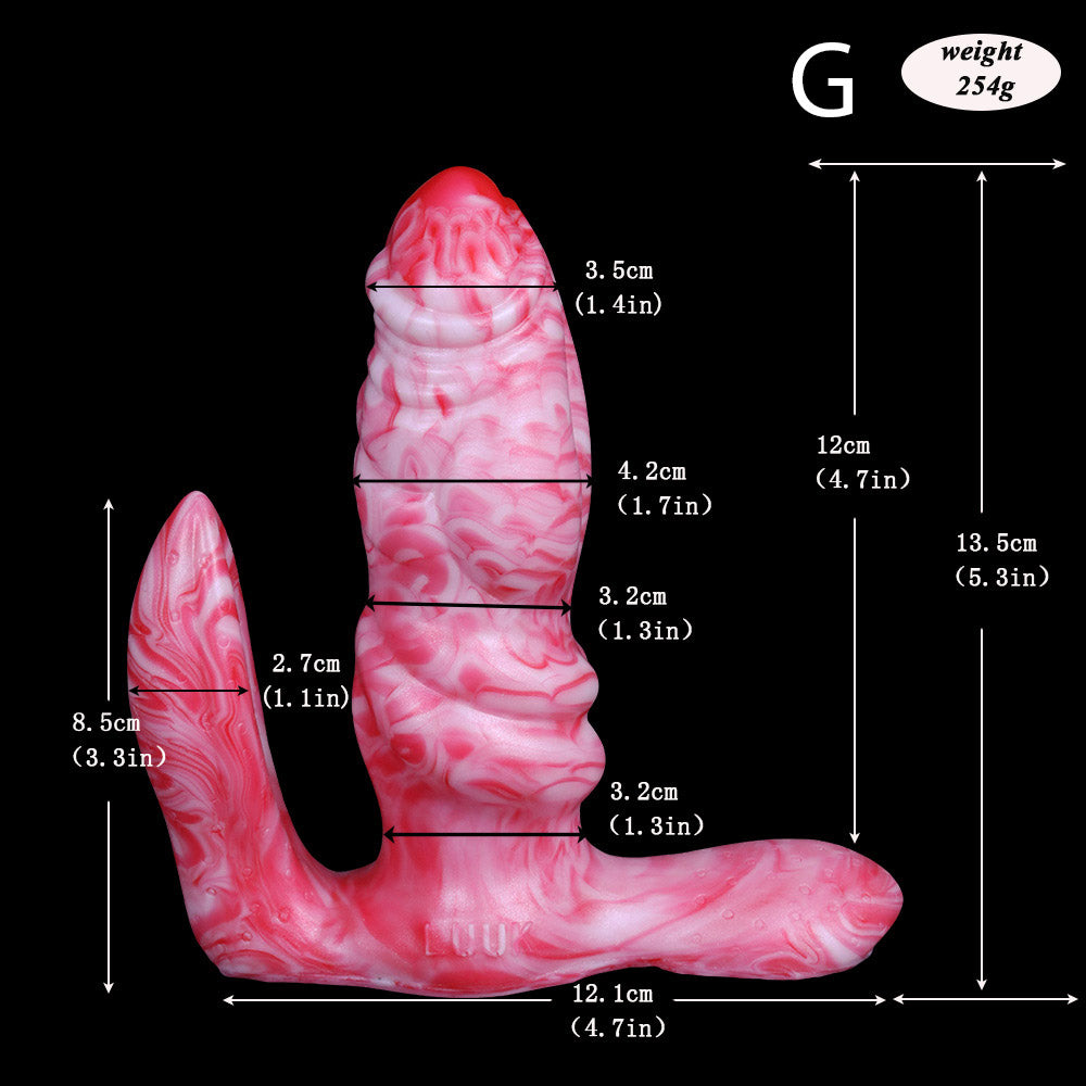 Gode ​​tentacule monstre en silicone avec vibrations de 6 pouces