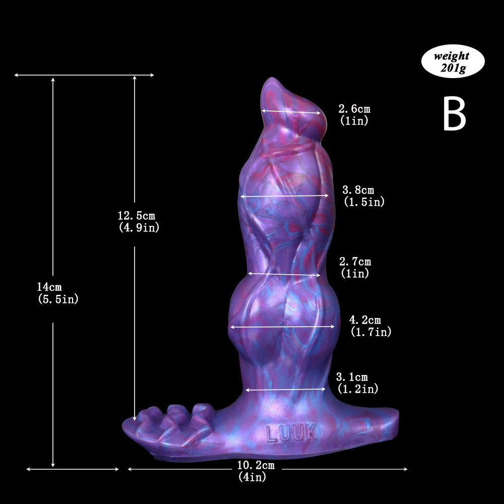 Gode ​​tentacule monstre en silicone avec vibrations de 6 pouces