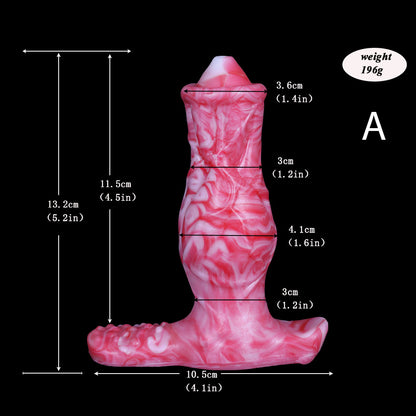 Gode ​​tentacule monstre en silicone avec vibrations de 6 pouces