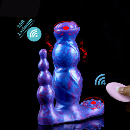 Gode ​​tentacule monstre en silicone avec vibrations de 6 pouces