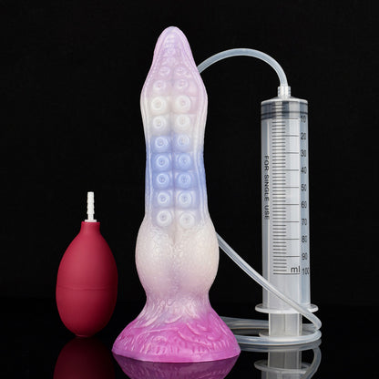 TENTACLE DILDO MONSTER SQUIRTING 7 INCH RED