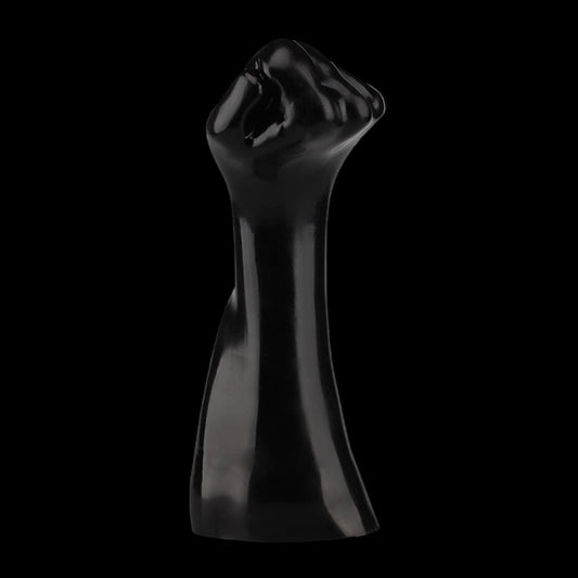 DILDO ANAL PVC 9 INCH BLACK FIST SHAPE