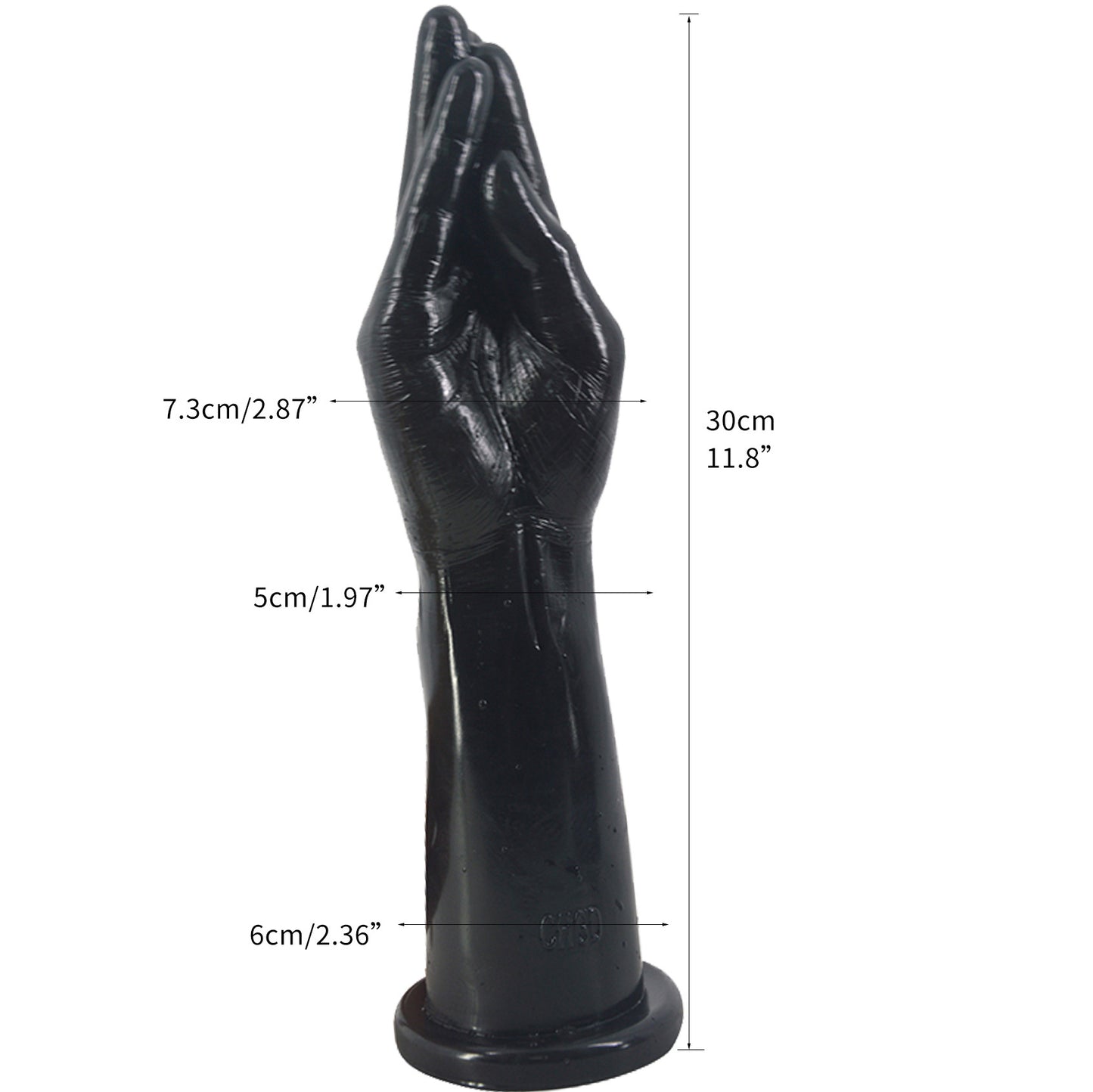 TORSE DILDO ÉNORME ANAL SILICONE 12 POUCES NOIR