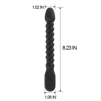 VIBRATAING ANAL DILDO BEGINNER 8 INCH BLACK