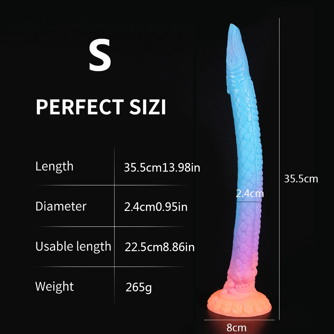 LONG ANAL DILDO MONSTER SILICONE 18 INCH GLOW IN THE DARK