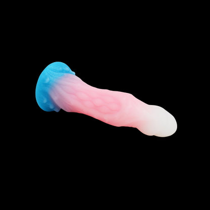 DILDO BRILLANT DANS LE NOIR 6 POUCES ARC-EN-CIEL ROSE