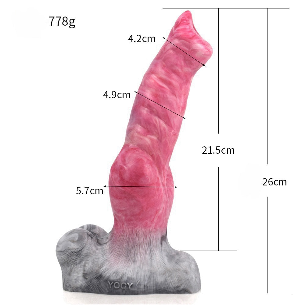 HORSE DILDO ANAL SILICONE 10 INCH BLACK PINK