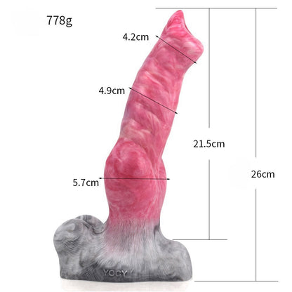 HORSE DILDO ANAL SILICONE 10 INCH BLACK PINK