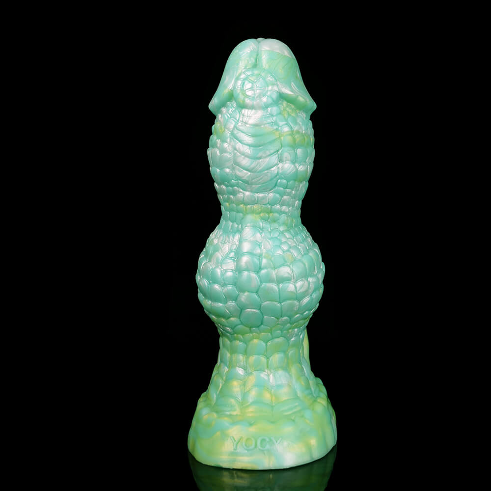 MONSTER DILDOS KNOTTED SILICONE 7 INCH GREEN