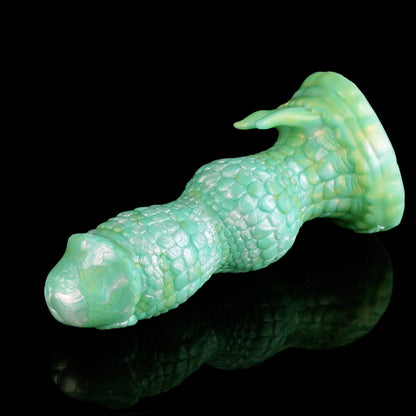 MONSTER DILDOS KNOTTED SILICONE 7 INCH GREEN