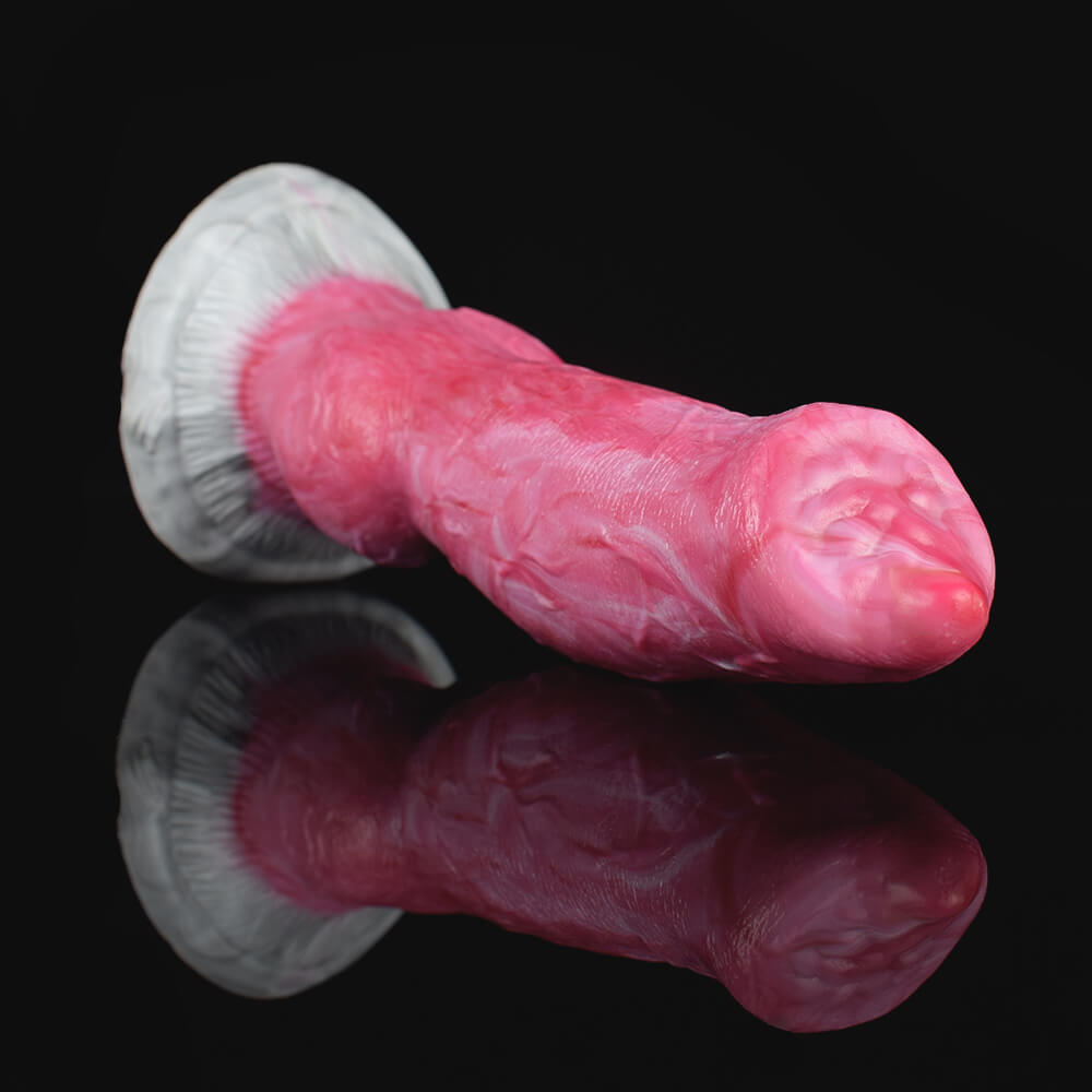 HORSE DILDO KNOTTED FANTASY SILICONE 7 INCH PINK