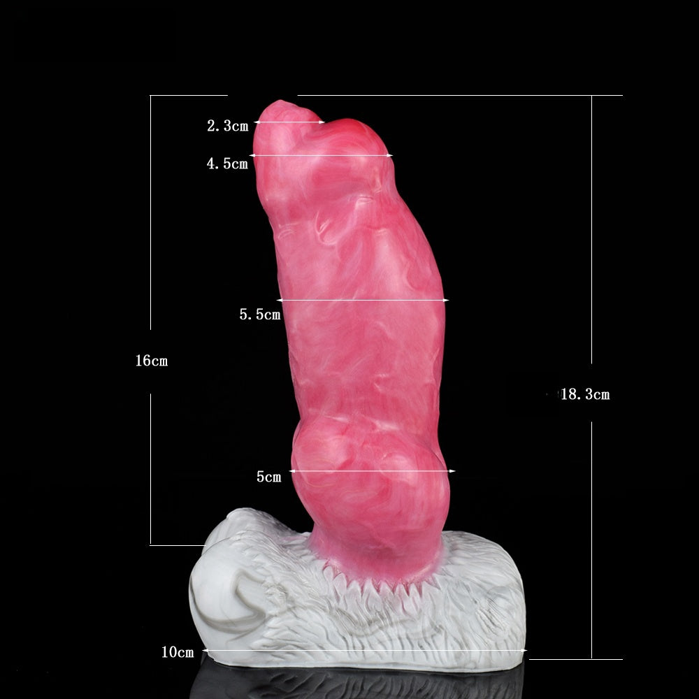 Godemichets à nœuds fantaisie en silicone 7 pouces rose