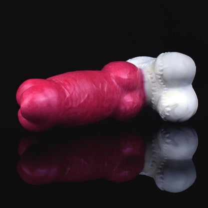 DOG DILDOS KONTTED FANTASY SILICONE 7 INCH RED