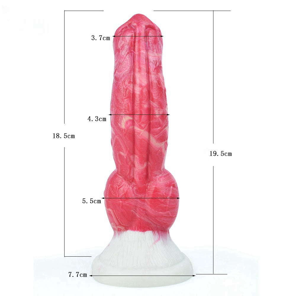 KONTTED DILDO HORSE FANTASY SILICONE 7 POUCES ROUGE