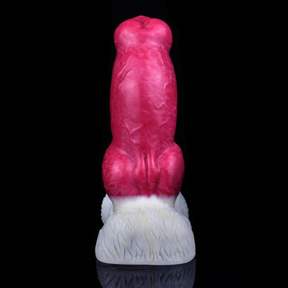 DOG DILDOS KONTTED FANTASY SILICONE 7 INCH RED