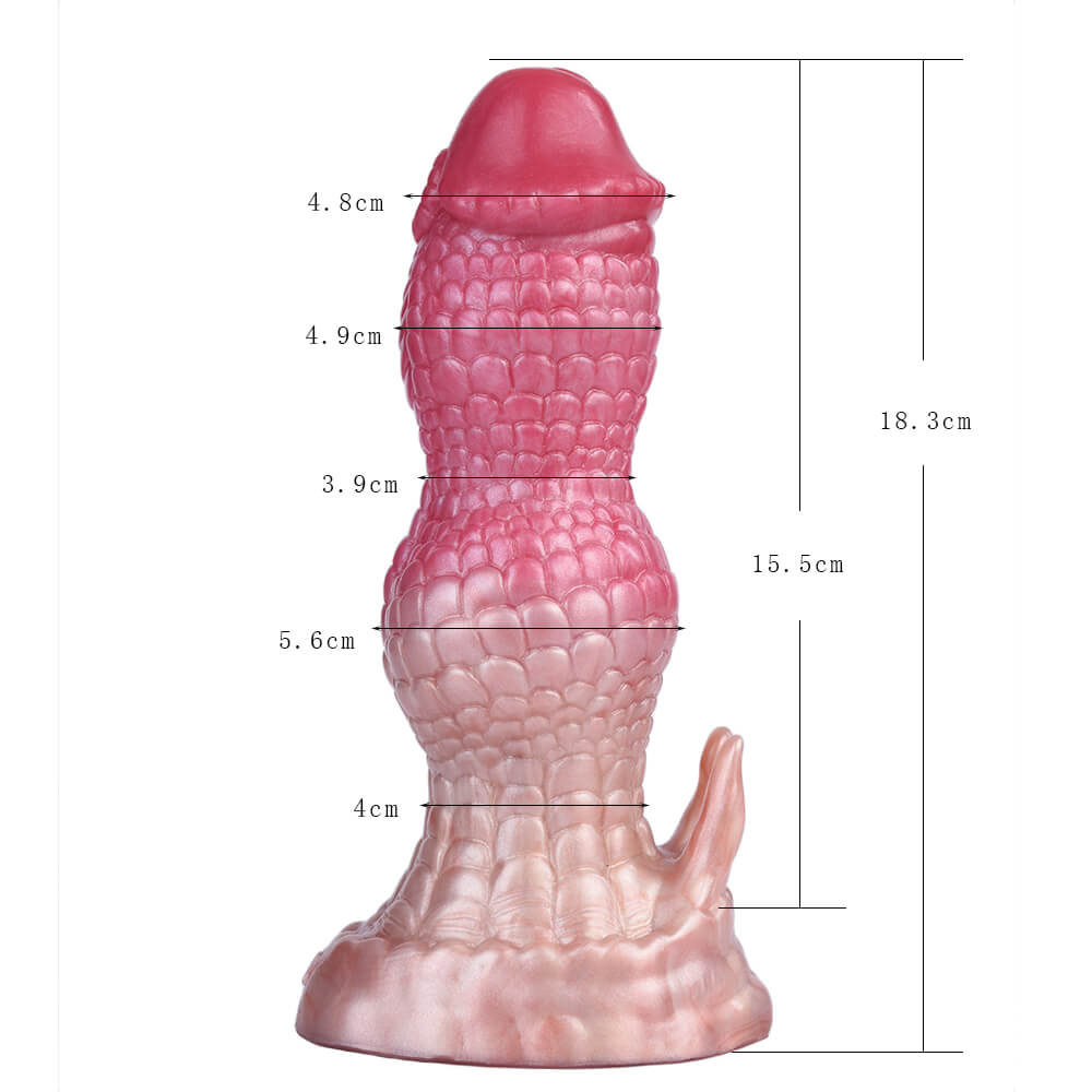 Gode ​​Monstre Noué En Silicone 7 Pouces Rouge