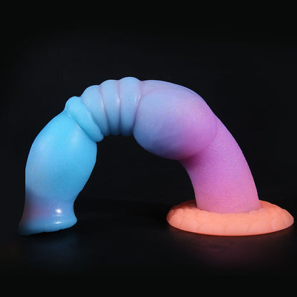 DILDO FANTASY EN SILICONE POUR CHIEN 9 POUCES BRILLE DANS LE NOIR