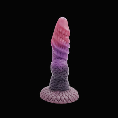 DILDO NOUÉ MONSTRE SILICONE 8 POUCES VIOLET