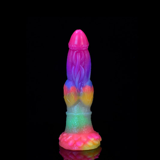 DOG DILDO FANTASY 7 INCH GLOW IN THE DARK