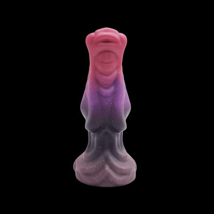 MONSTER DILDO KNOTTED FANTASY 8 INCH PURPLE