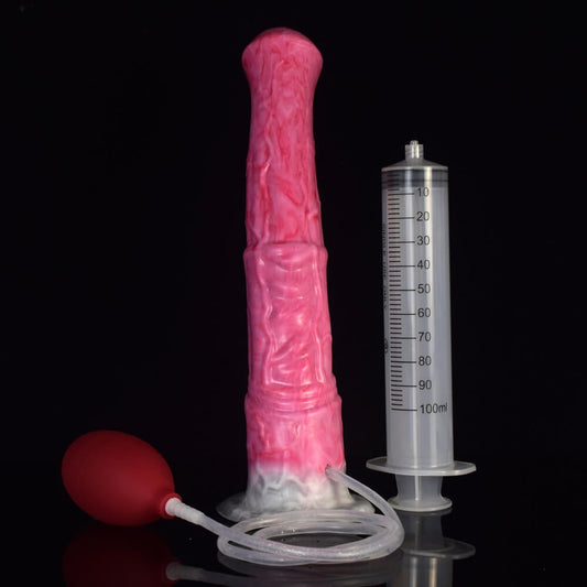 SQUIRTING DILDO HORSE GIANT SILICONE 11 INCH RED